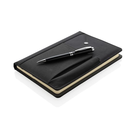 Notizbuch und Stift