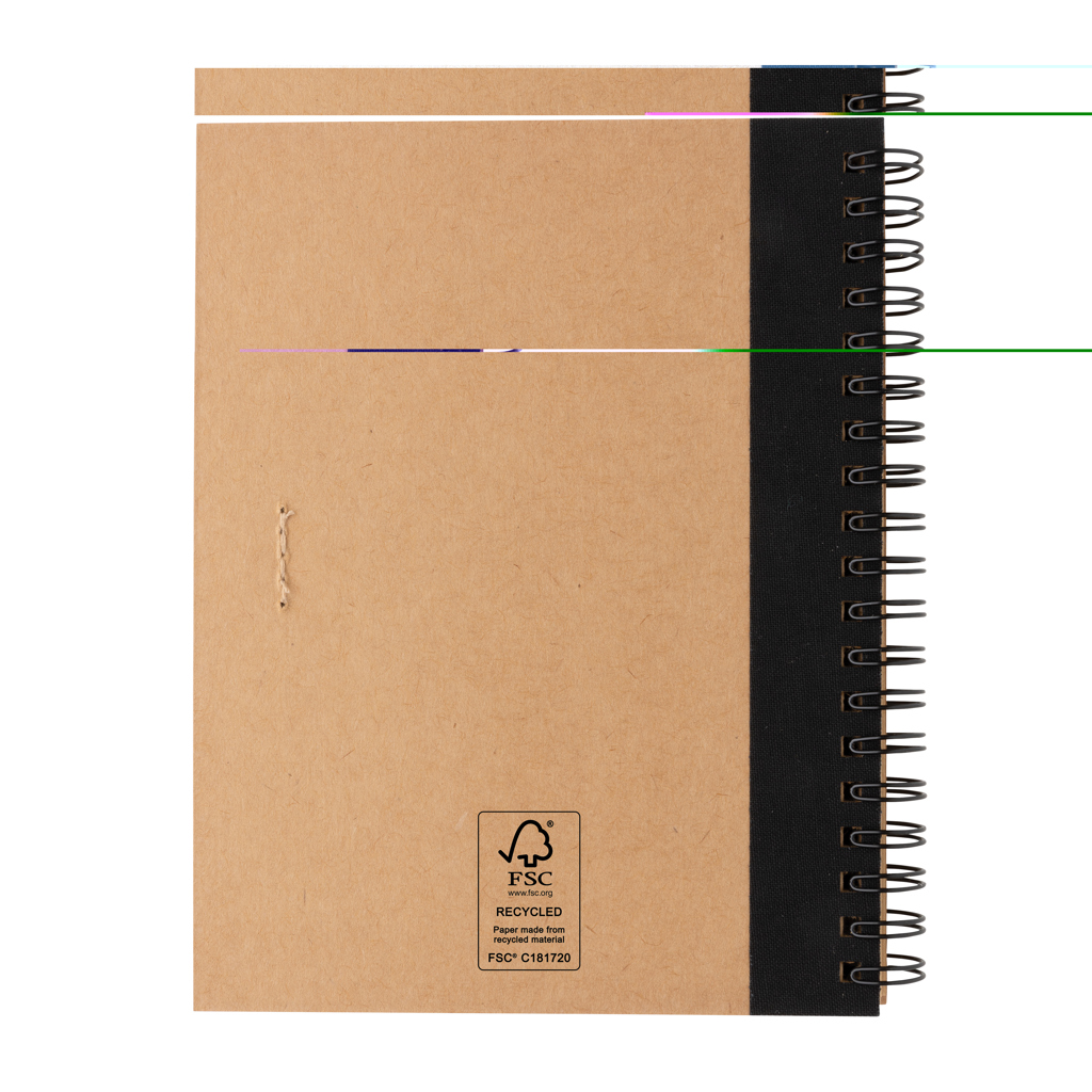 Kraft Spiral-Notizbuch mit Stift