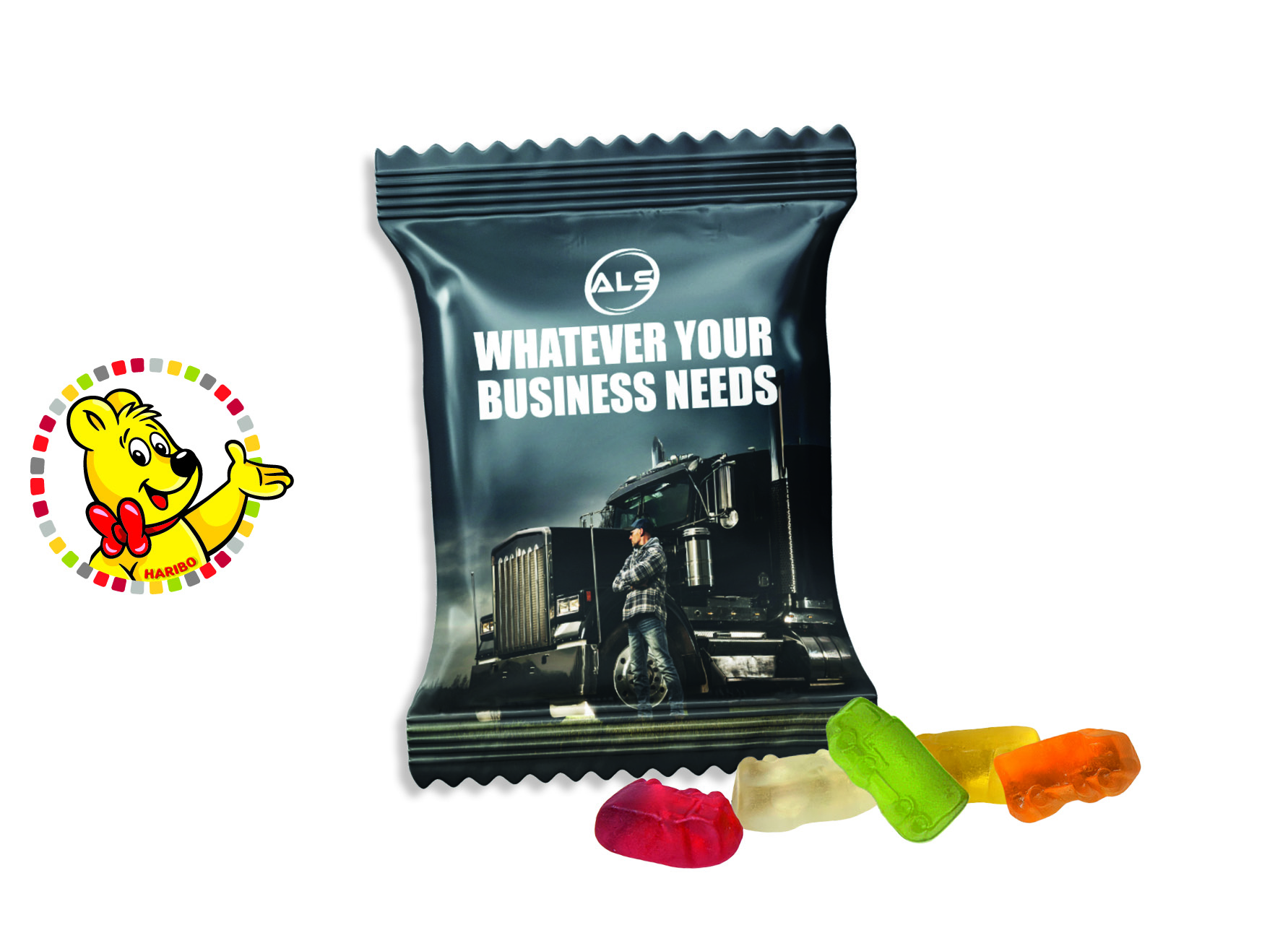 HARIBO Standardformen Werbetüte, Inhalt: HARIBO LKWs ca. 6,5 g