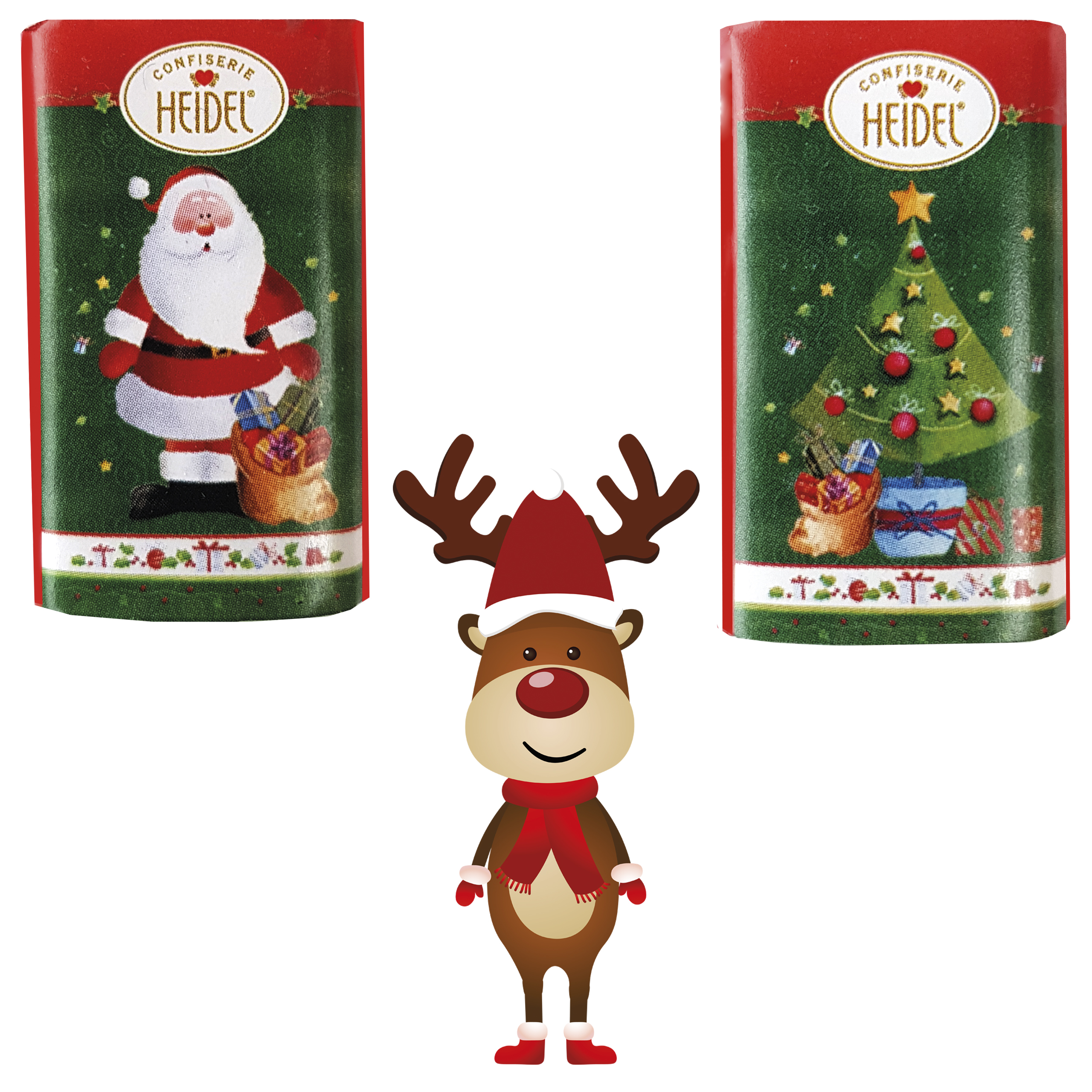 Tisch Adventskalender HEIDEL aus 100 % Papier individuell bedruckt, Inhalt: Heidel Schokoladentäfelchen ca. 72 g