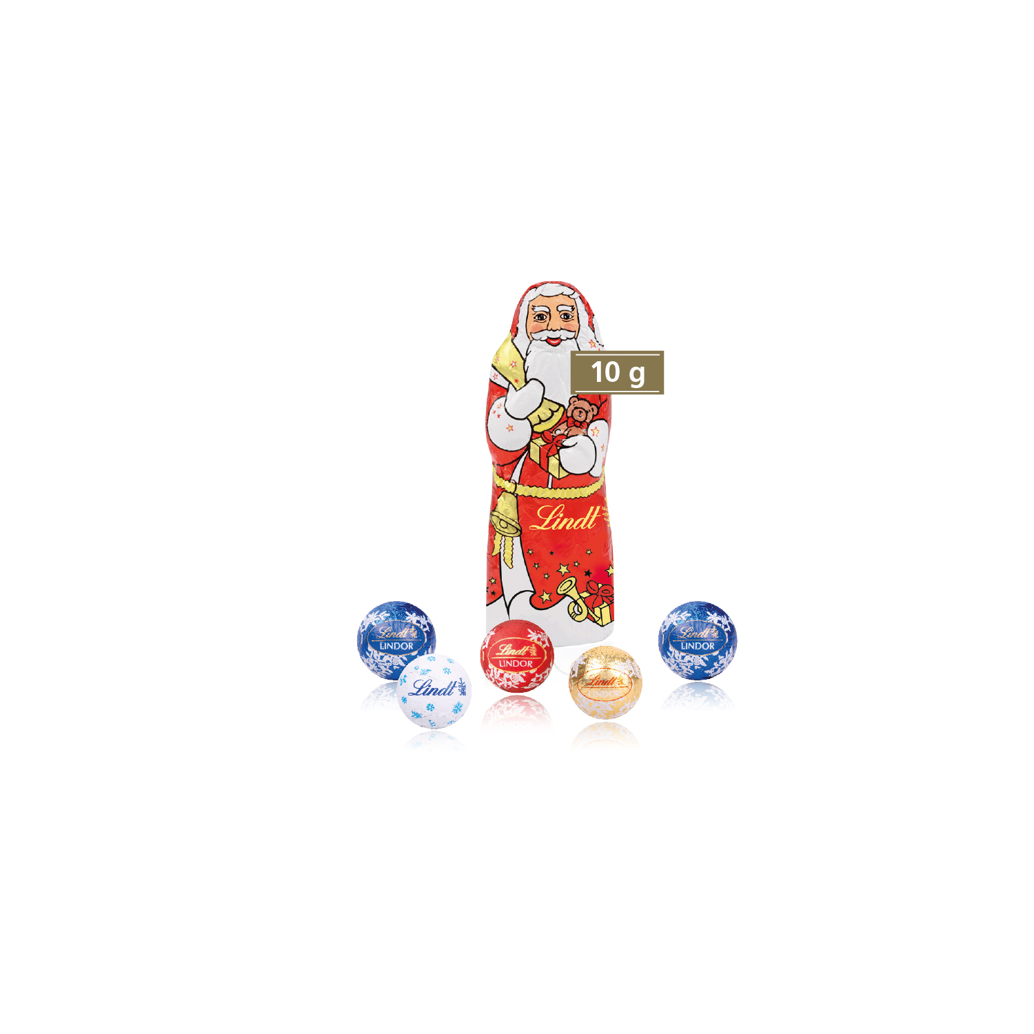 3D Präsent "Rentier" mit Lindt Minis und Nikolaus