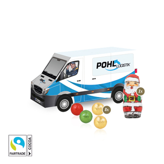 3D Präsent "Transporter" mit Fairtrade® Schokolade
