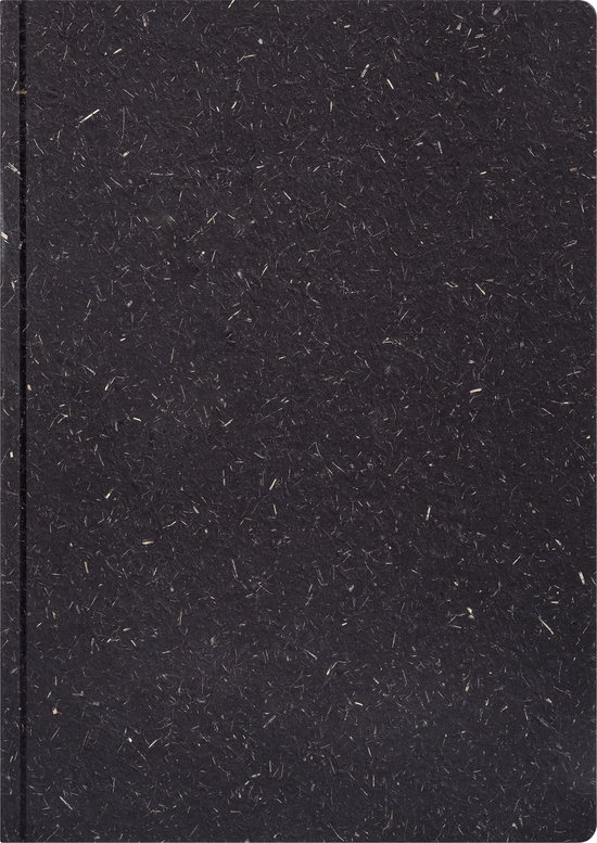 Notizheft Earth Tone A5, schwarz (moor), Naturpapier