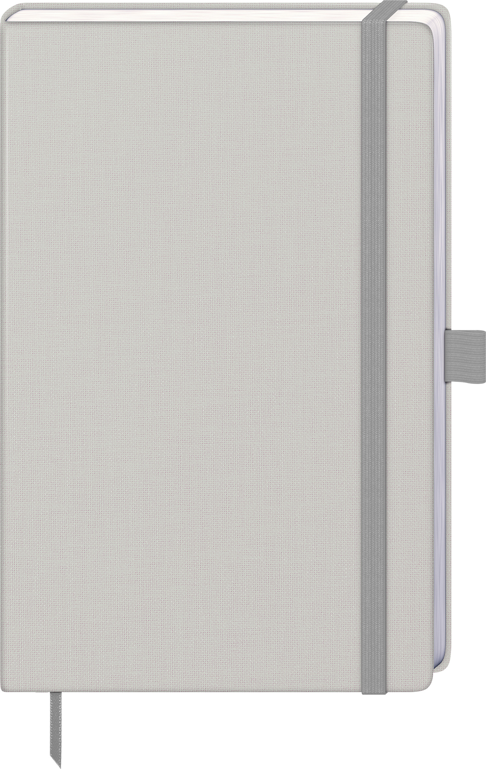 Notizbuch "Kompagnon Nature" ca. A5, kalkgrau, Naturpapiereinband