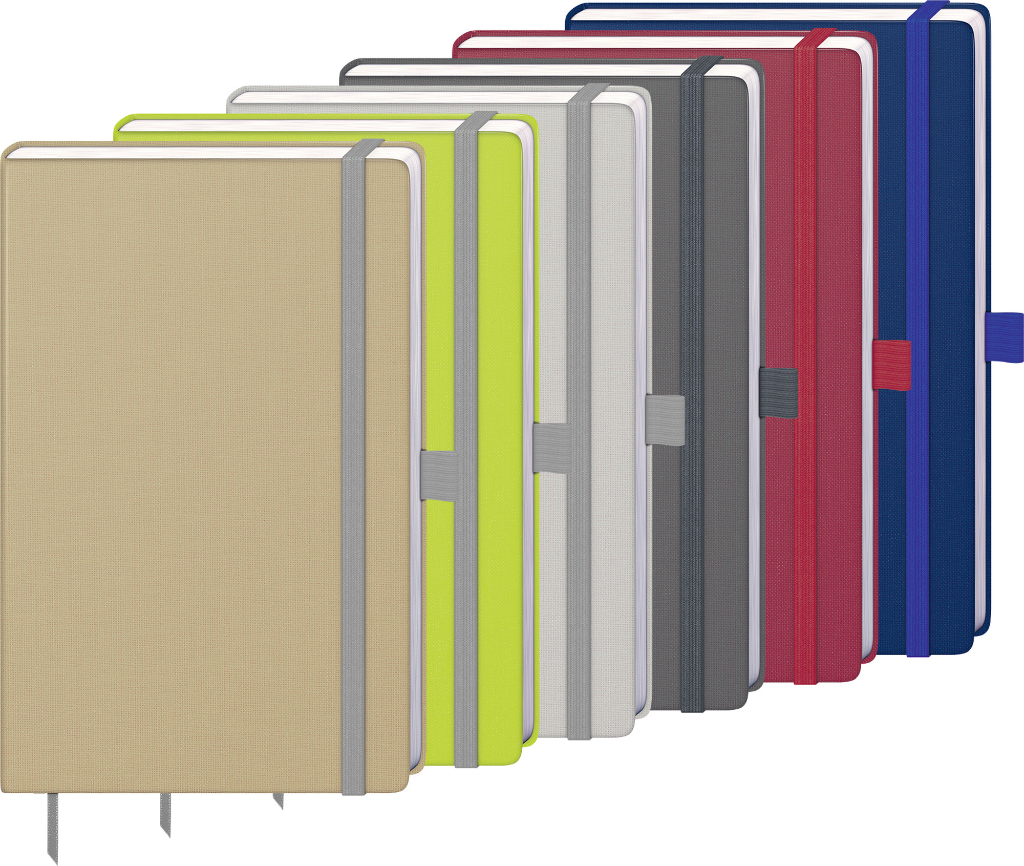 Notizbuch "Kompagnon Nature" ca. A5, kalkgrau, Naturpapiereinband