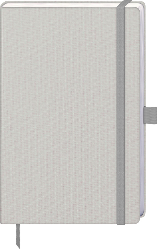 Notizbuch "Kompagnon Nature" ca. A5, kalkgrau, Naturpapiereinband