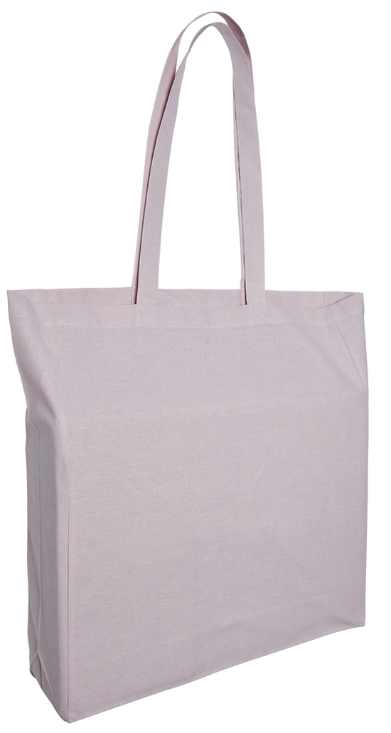 Baumwolltaschen mit langen Henkeln und Seitenfalte 6270