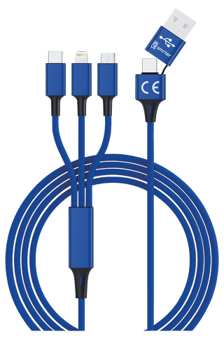 5in1 USB-Ladekabel mit USB-C/USB Kombistecker
