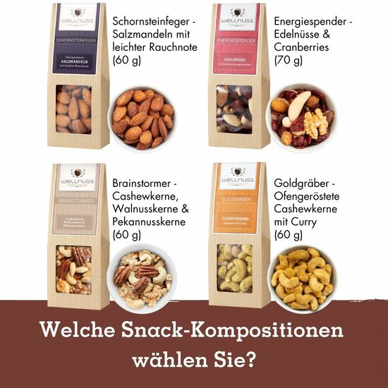 8 Premium Snacks in der Birkenholzbox