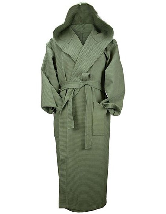 AR028 Robezz® Waffle Bathrobe With Hood