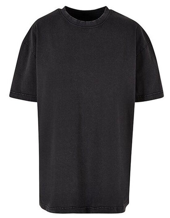 BY270 Build Your Brand Ladies Oversized Acid Wash Tee