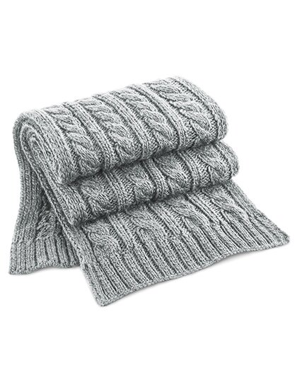 Cable Knit Melange Scarf
