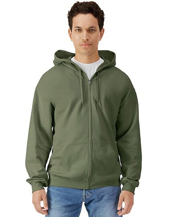 GSF600 Gildan Softstyle® Midweight Fleece Adult Full Zip Hooded Sweatshirt