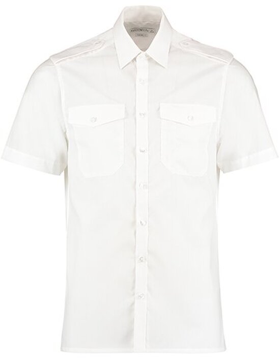 Men`s Tailored Fit Pilot Shirt Short Sleeve