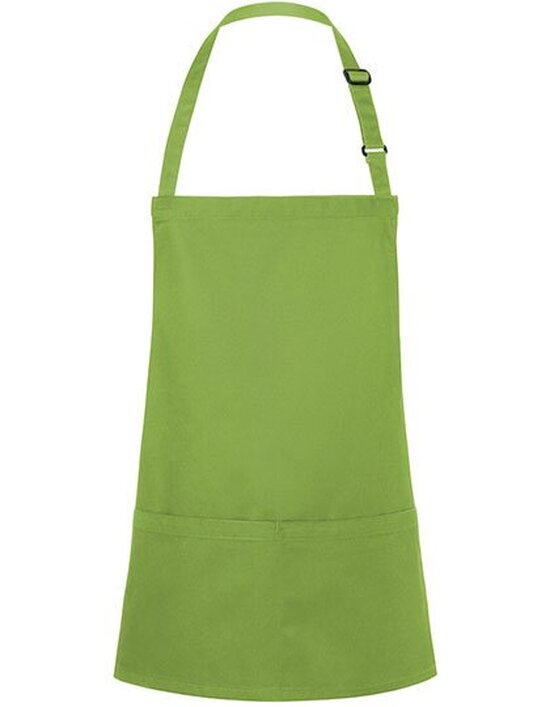 Kurze Latzschürze Basic mit Schnalle und Tasche