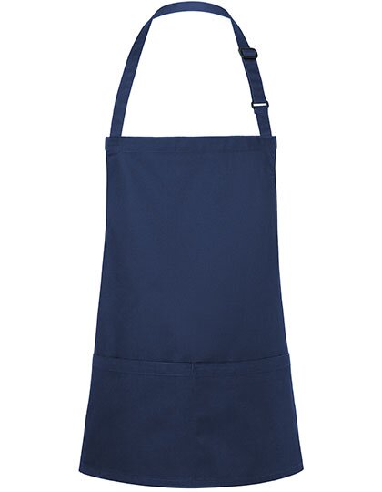 Kurze Latzschürze Basic mit Schnalle und Tasche