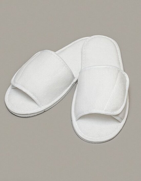 Open Toe Slipper With Hook and Loop Fastening