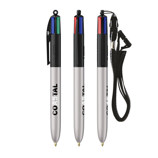 BIC® 4 Farben Glacé mit Schlüsselband