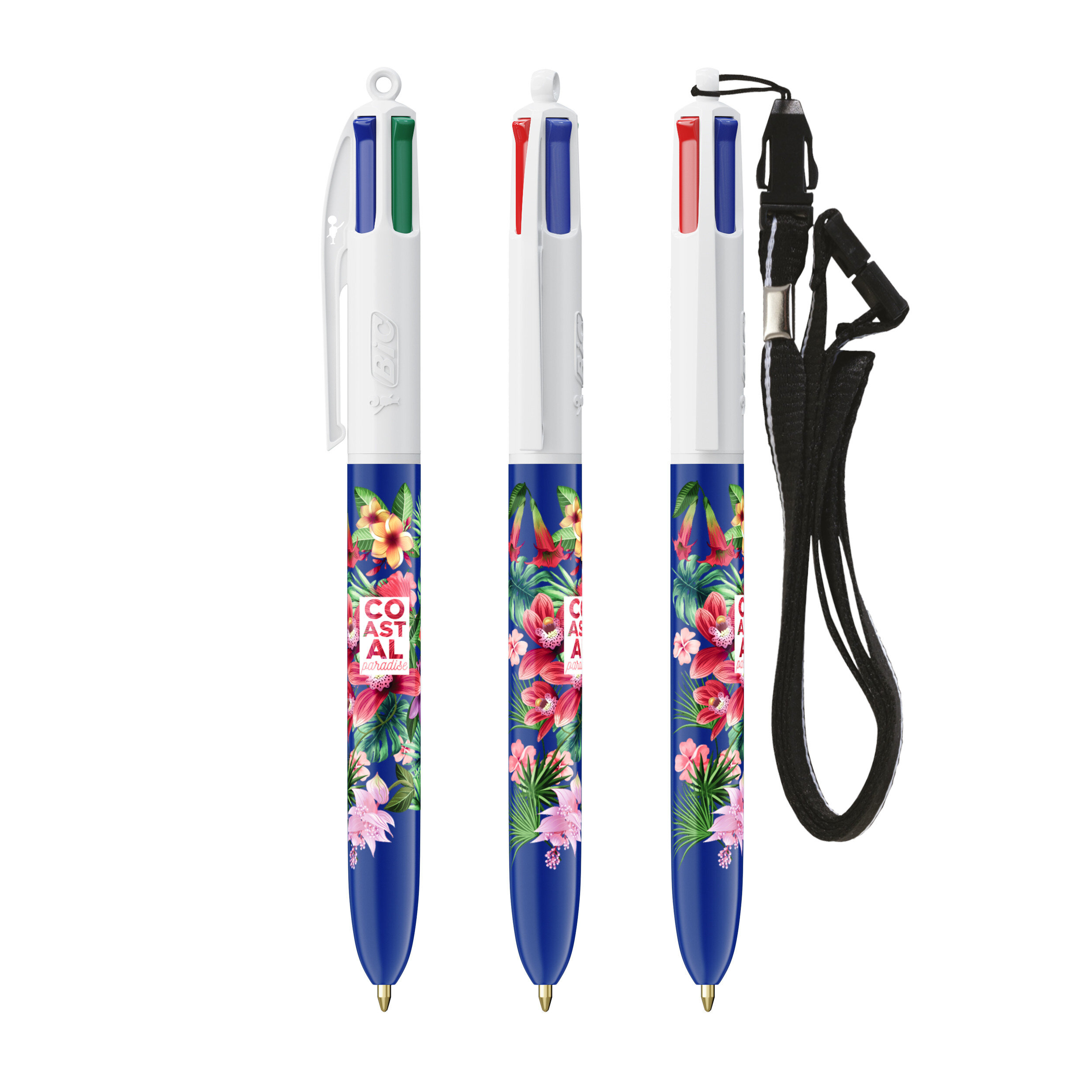 BIC® 4 Colours Kugelschreiber + Umhängeband